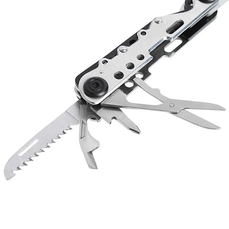 Многофункциональные плоскогубцы 10 в 1 складные ножи Открытый выживания карманный нож лезвия инструменты-C