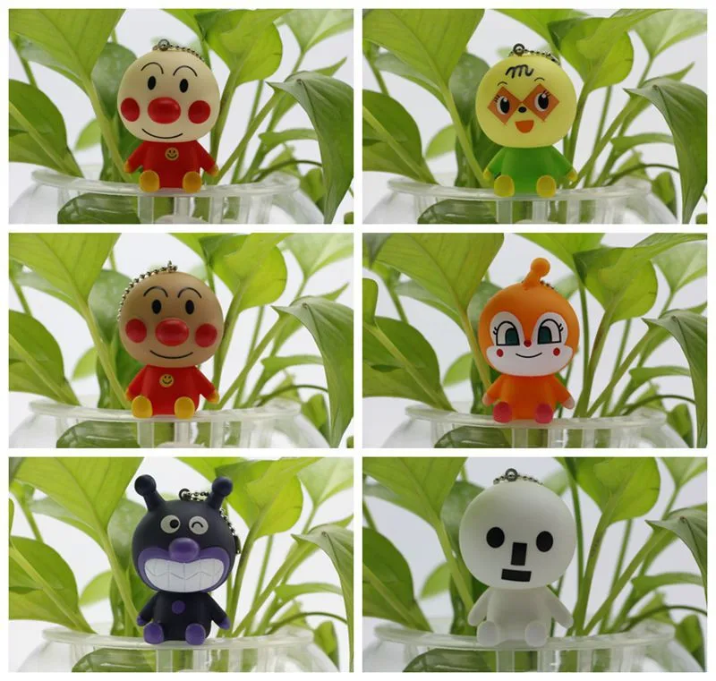 2017 Bread Superman Figures Toys Cartoon Anpanman Baikinman Bag Phone Key Pendants Keychain Dolls 10pcslot  (5)