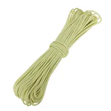 JHO-550Lb Паракорд парашютный шнур нейлоновый светится в темноте 9 жильный шнур 15 м желтый