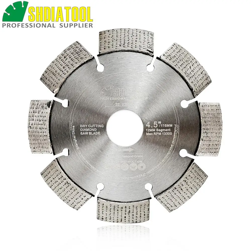 DIATOOL Laser Welded Professional Diamond Cutting Blades Arrayed Diamond Wheel Disc Bore 22.23MM  Diameter 4.5" 5" available