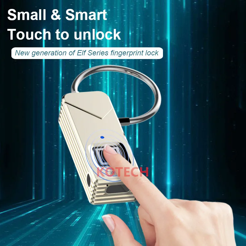 ZInc alloy mini fingerprint lock factory outlet biometric padlock with TYPE-C port Padlock2.0 fingerprint padlock ZInc alloy mini fingerprint lock factory outlet biometric padlock with TYPE-C port Padlock2.0 fingerprint padlock
