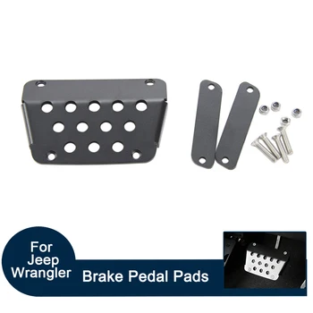 

Iron Stainless Steel Brake Pedals Pad Cover for Jeep Wrangler 2007-2017 Hollow Design Anti-slip Frosted Surface Pedal Styling