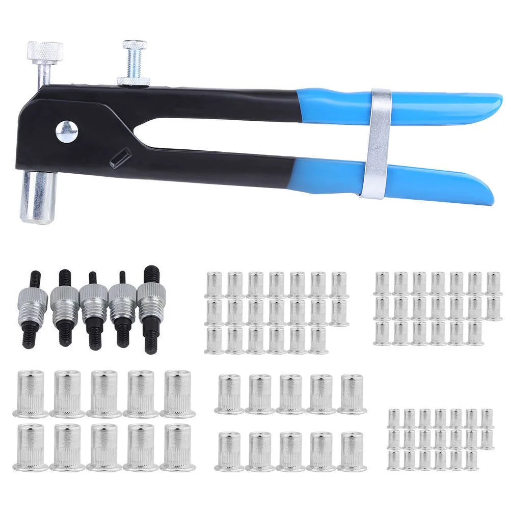 

86Pcs M3-M8 Threaded Nut Rivet Insert Tool Set Riveter Rivnut Riveting Kit @8 WWO66