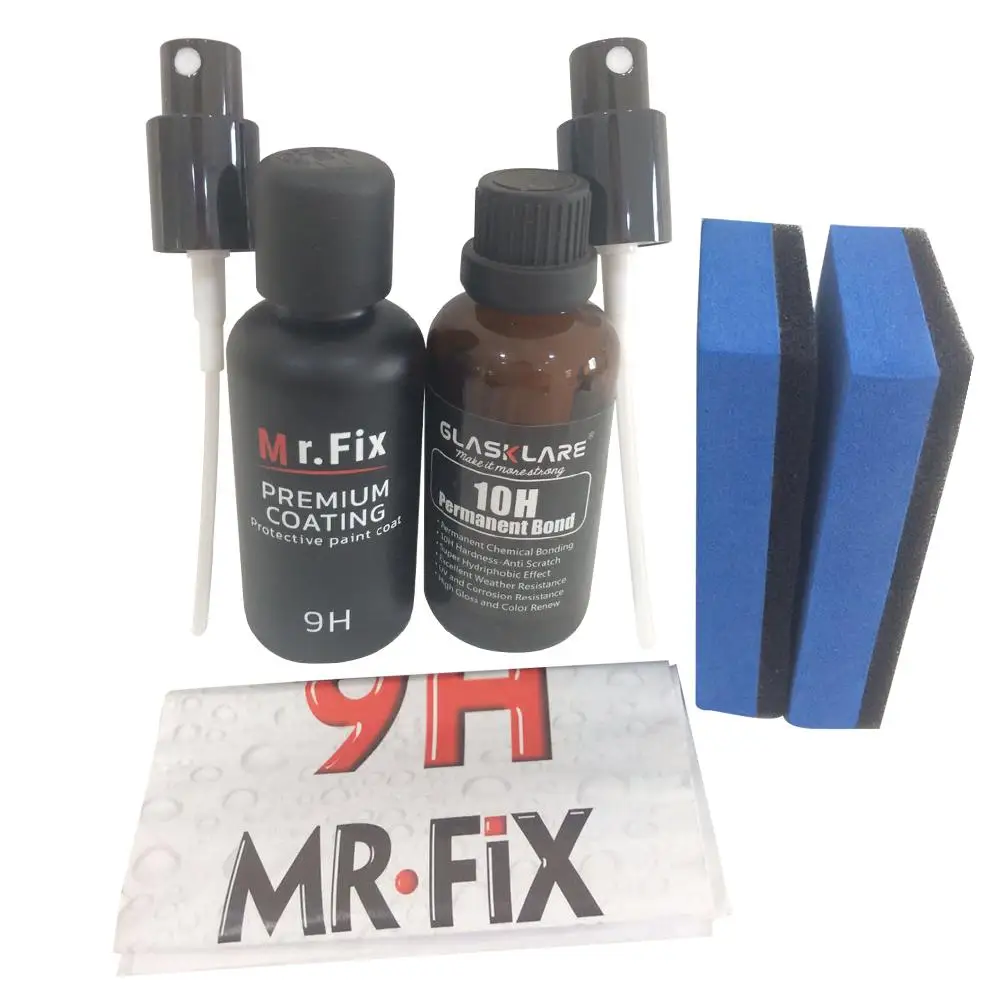 

Anti-Scratch 100ML/2pcs Nano Coating Plated Crystal Spray 9H MR.FIX/10H GLASKARE Superimposed Plating Crystal Brightening