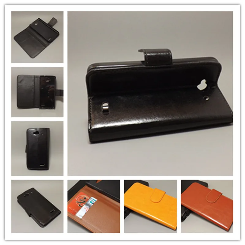 Crazy horse leather case Credit Card Slots and stand function Alcatel One Touch Idol mini Back Cover OT6012A 6012W 6012X 6012D | Мобильные