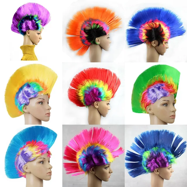 Buy Soccer Fan Football Fans Match Festival Wig Fancy