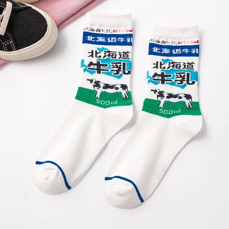 SP& CITY/милые женские носки в японском стиле с клубничкой; короткие носки в стиле Харадзюку С героями мультфильмов; забавные хлопковые носки с принтом; милые носки для девочек; хипстерские носки - Цвет: 6