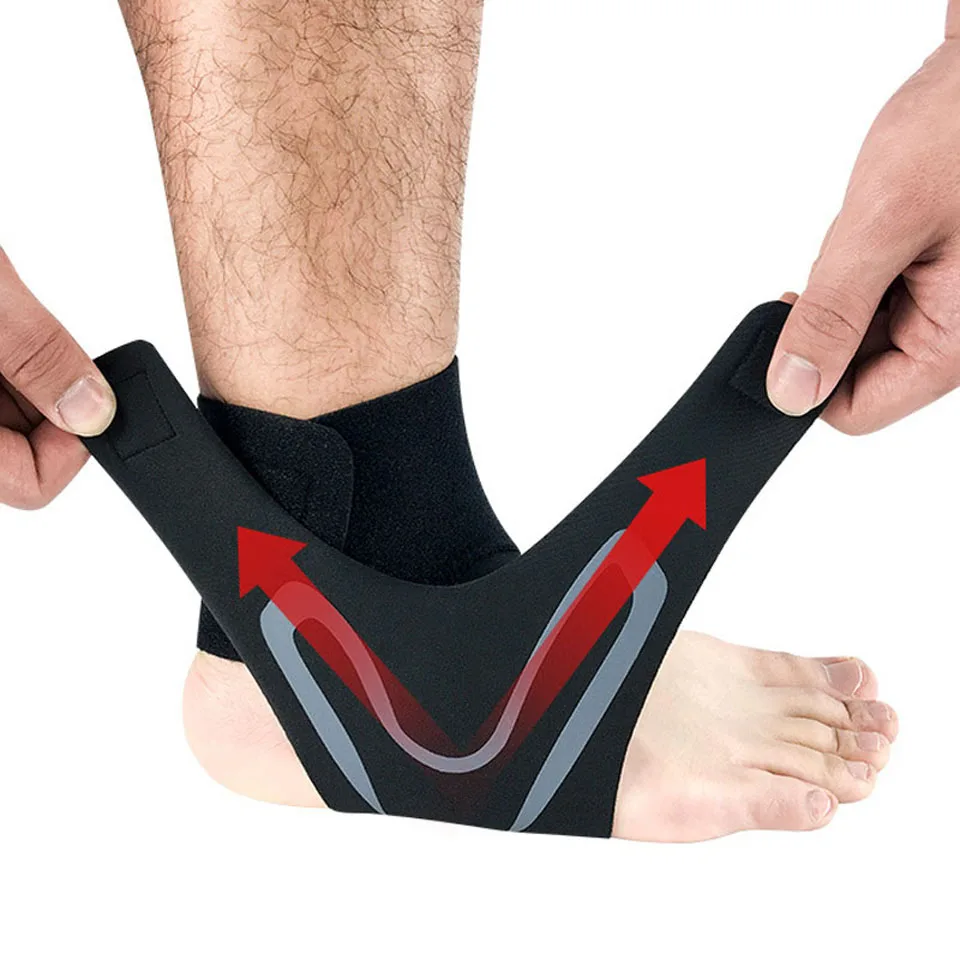 

Loogdeel 1PCS Right Left Foot Ankle Protector Sports Ankle Support Elastic Ankle Brace Guard Foot Support Sports Gear