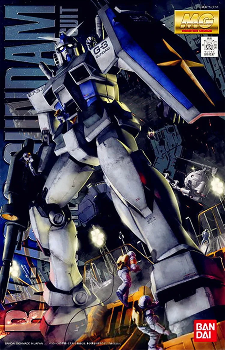 Bandai Gundam 1/100 MG RX 78 3 G GUNDAM VER.2.0 мобильный костюм сборные модельные комплекты фигурки