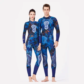 

C413 men and women 3MM one-piece warm swimsuits diving suit professional hunting fish suit SCR neoprene Wet Fish clothing