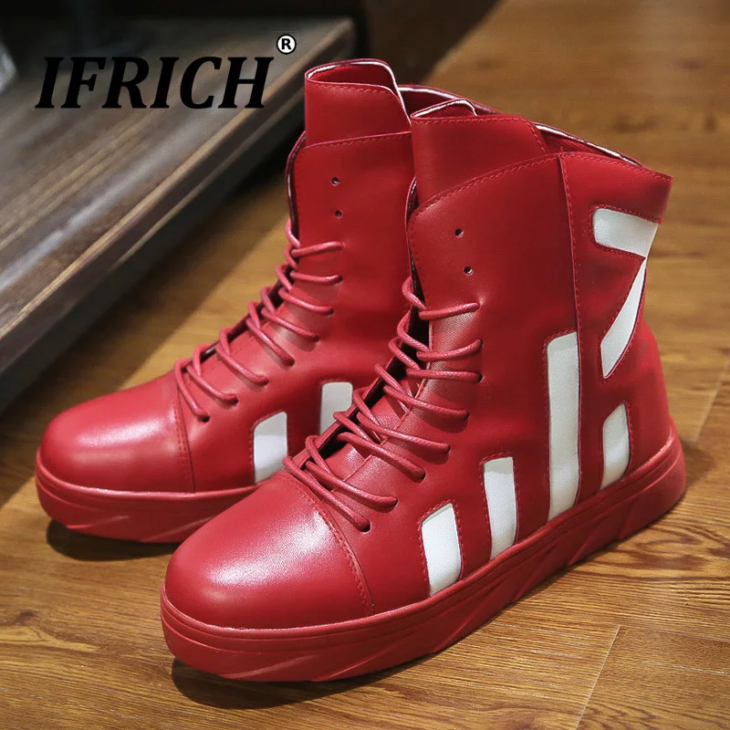 

Popular Casual Boots Men Luxury Brand Boy High Street Dance Boot Fashion Zip Boots for Mens Red Bottom Men Boots Casual Shoes