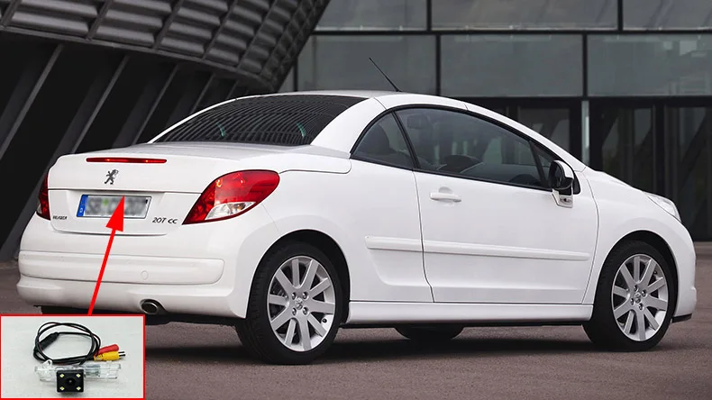 RCA AUX Беспроводная/автомобильная парковочная камера для peugeot 207 CC 2007~ /HD CCD ночного видения автоматическая камера заднего вида