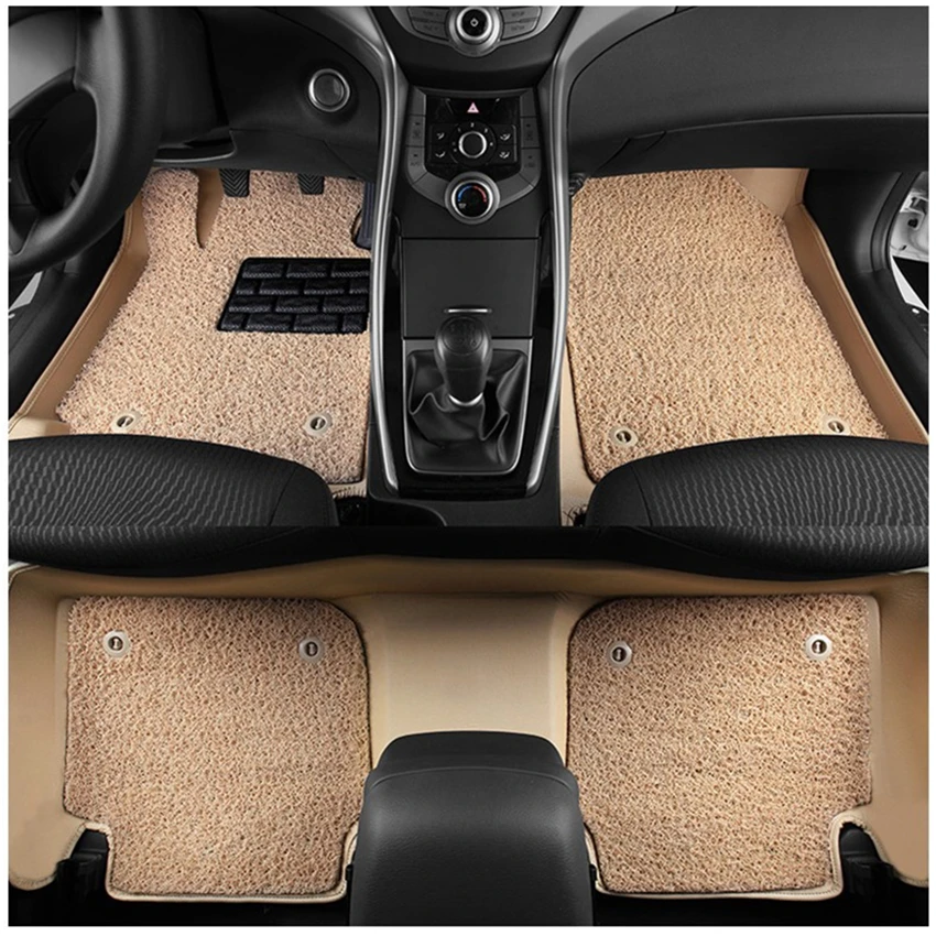 

Car Floor Mats For TOYOTA VIOS 2014.2015.2016 Foot Carpets Step Mat High Quality Brand New Water Proof leather Wire coil 2 Layer