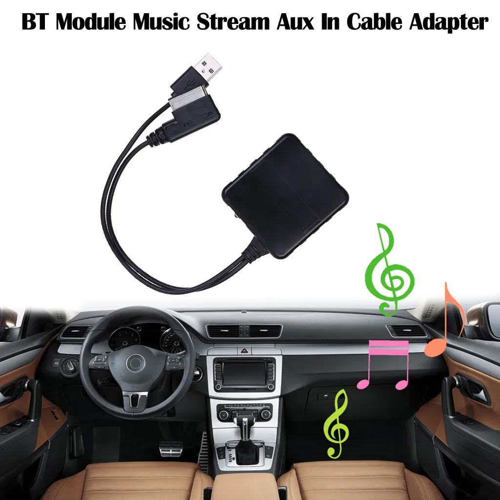 

Brand New BT Module Music Stream Aux In Cable Adapter For Q5 A5 A7 R7 S5 AMI Car Radio Stereo GPS bluetooth Microphone #Y1