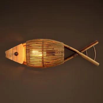 

creative larvae retro loft restaurant fish wall light shop corridor for design personalized Wall lamp