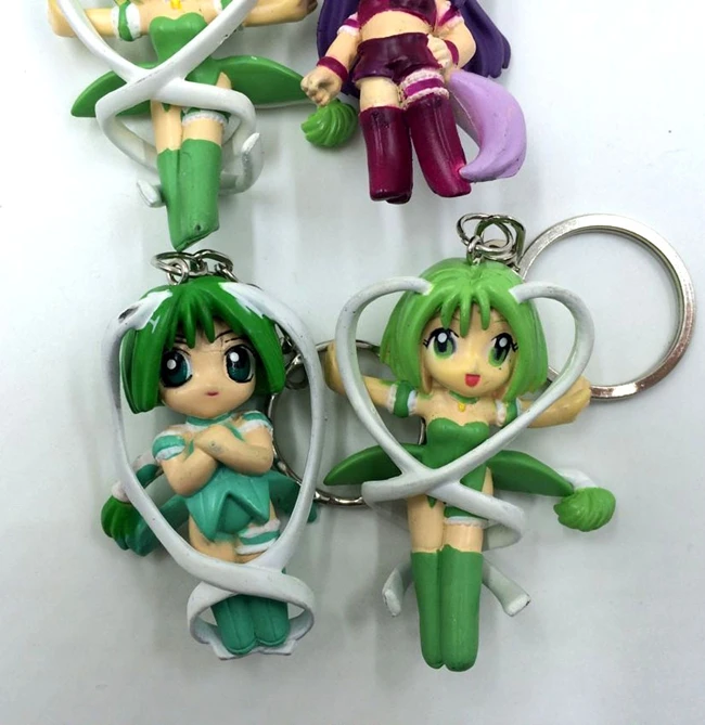 

3pcs/lot Random 5cm send Japanese anime figure Tokyo Mew Mew keychain action figure set collectible model toys for boys