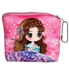 Лидер продаж, Женский кошелек для монет, милый кошелек, Дамский кошелек принцессы с рисунком, маленький кошелек, кошелек на молнии с героями мультфильмов, кавайная сумка, клатч