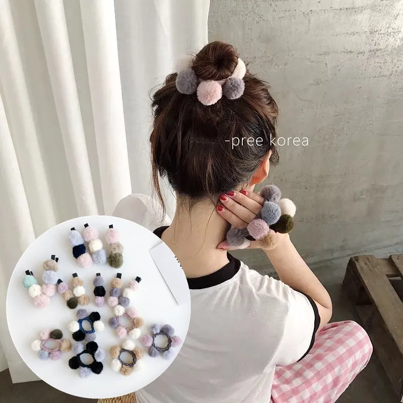 

Women Hair Accessories Beads Headbands Ponytail Holder Girls Scrunchies Elastic Hair Bands Rubber Rope Headdress
