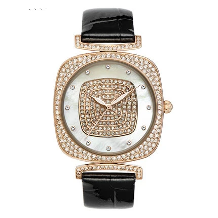 MATISSE Lady Austria Crystal Dial Roman Number Leather Strap Business Fashion Quarzt Watch faux leather strap number watch