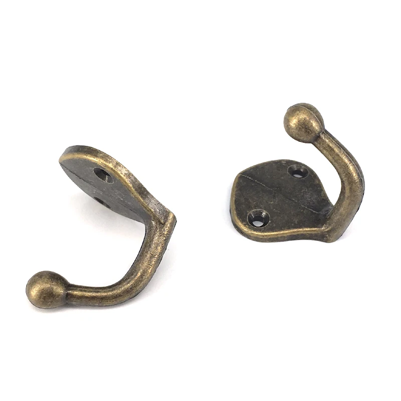 

12PCS Home Decor Retro Bronze Small Wall Coat Hooks for Bathroom Kitchen Accessories,door coat Hat bag key hanger