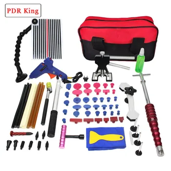

PDR KING Tools Kit Paintless Dent Repair Tool Set for Car body dent removal tools set Glue Puller Glue Gun hand Tools Bag tabs