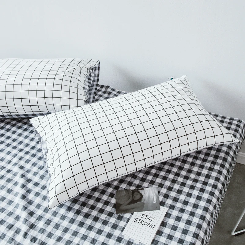 

Custom Pillow case 70*70 Pure Cotton Luxury Pillowcase 50*70 50*75 Decorative Pillow Cover Bedding for Hotel White lattice