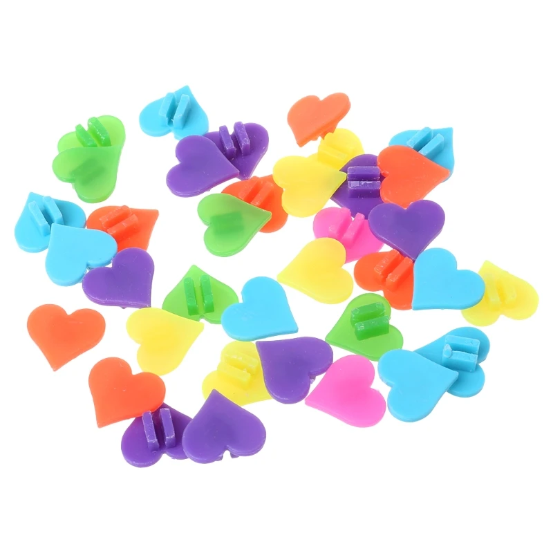 1 sac vélo a parlé perles décoration coloré coeur forme enfants vélo roue Clip