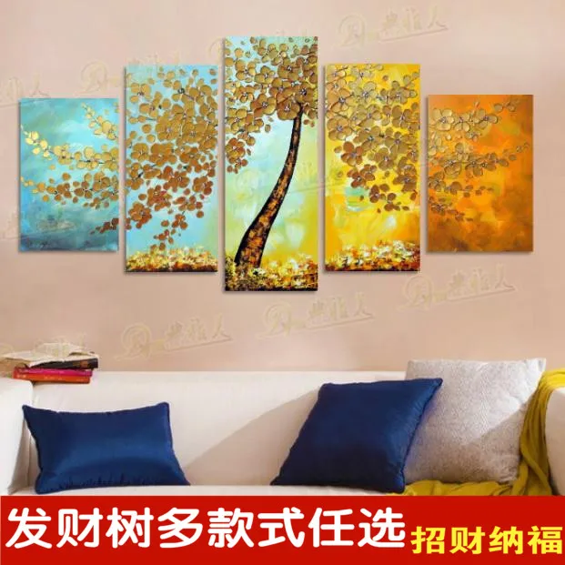 

hand-painted Palette knife tree oil paintings on canvas paintings wall art pictures for living room home decoration painting
