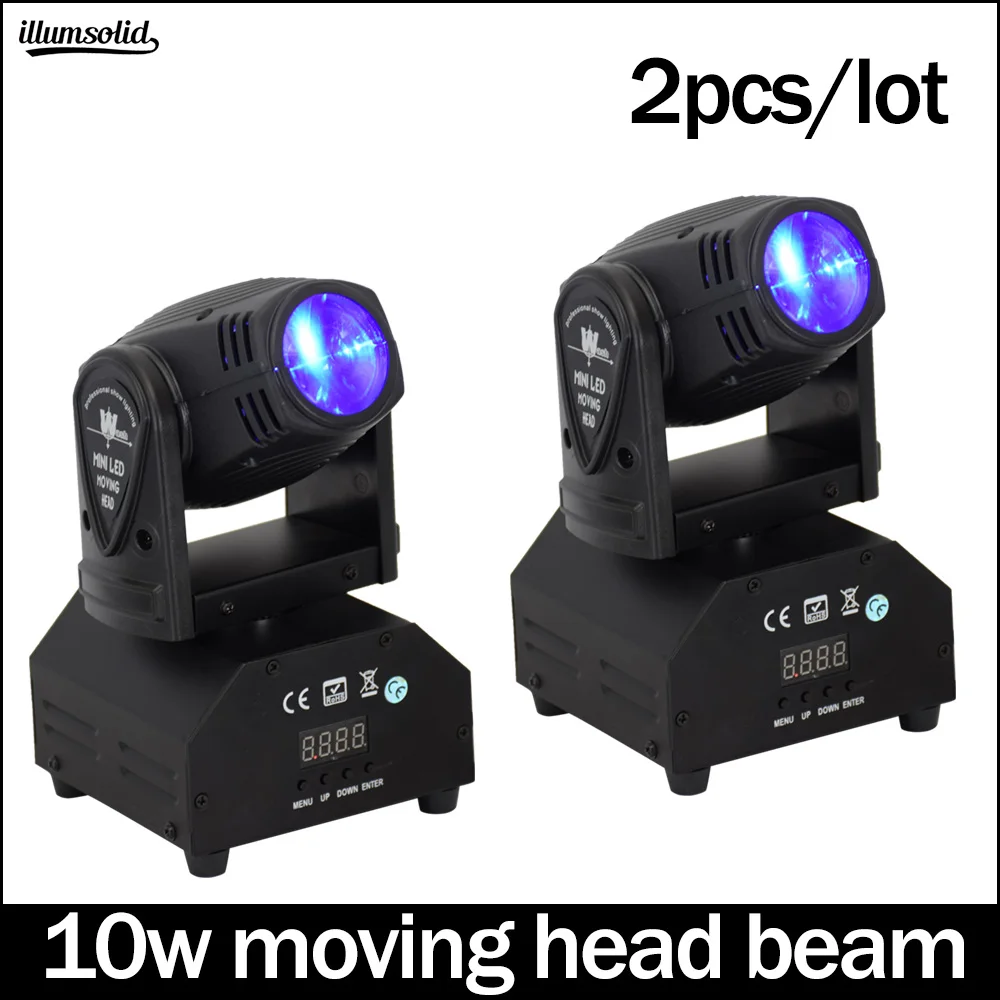 

mini 10w led moving head light music for disco luces dj Stage effect light 2pcs/lot