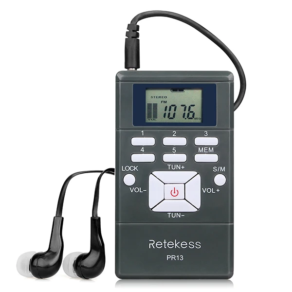 10 шт. Retekess PR13 FM радио приемник карманное радио DSP радио портативный для больших встреч система синхронного перевода