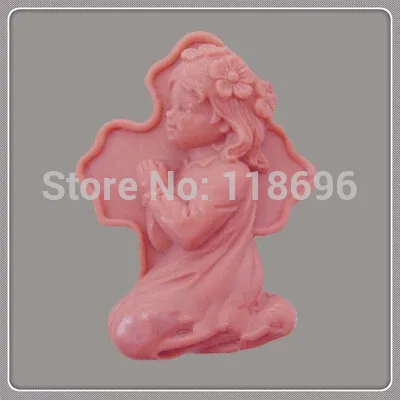 

Girl praying shaped flower soap mold Cake decoration mold Cake mold manual Handmade soap mold wholesale