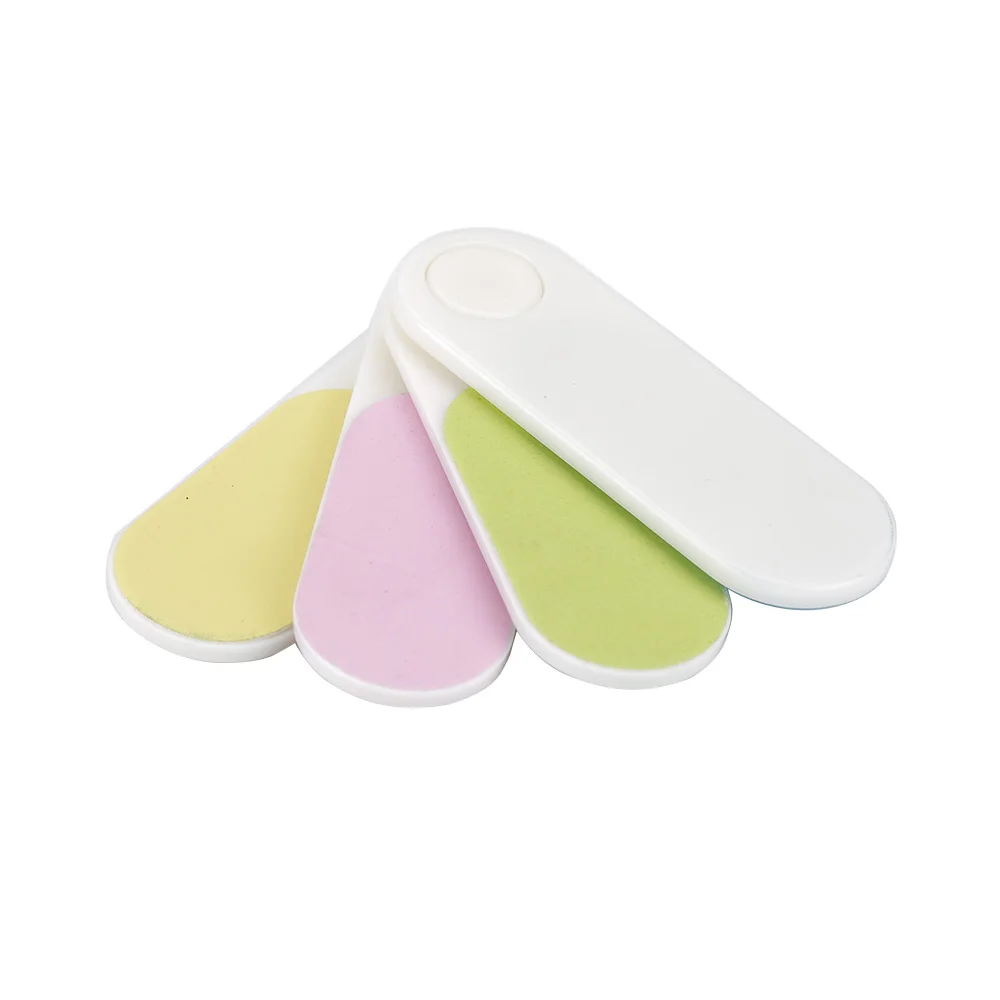 

ELECOOL 1PC Portable Elegant Mini 4 in 1 Fan Shaped Nail Buffer File Handy Nail File Smooth Tool For Travel Home Random Color