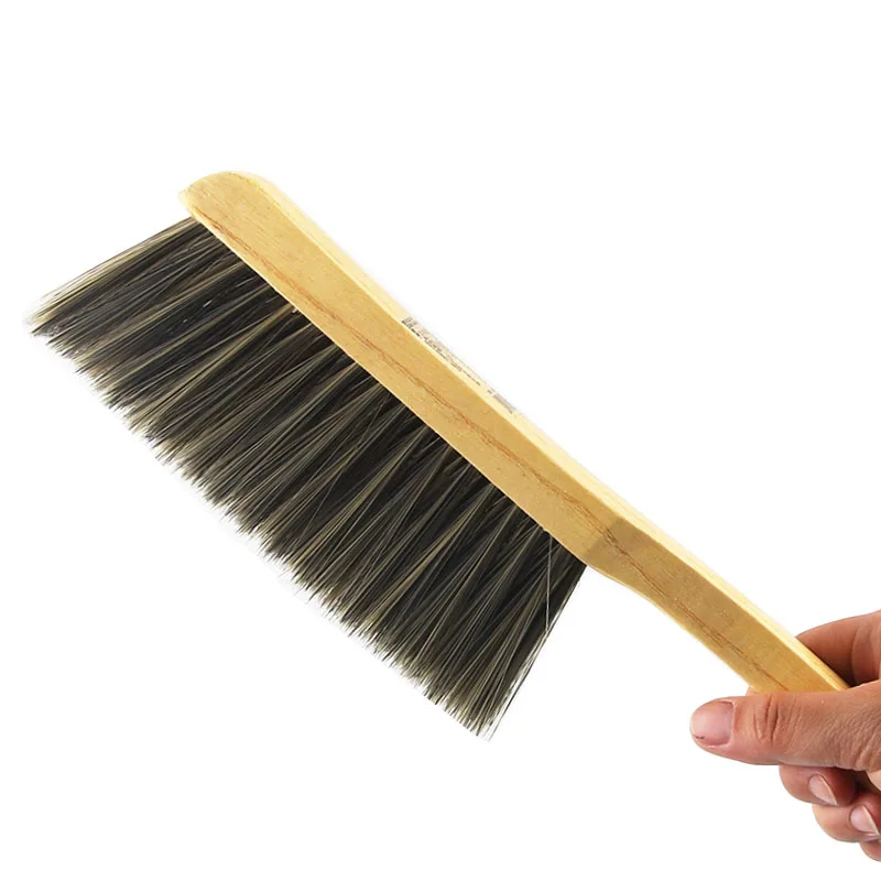 Durable dust brush long handled wooden broom antistatic carpet cleaning