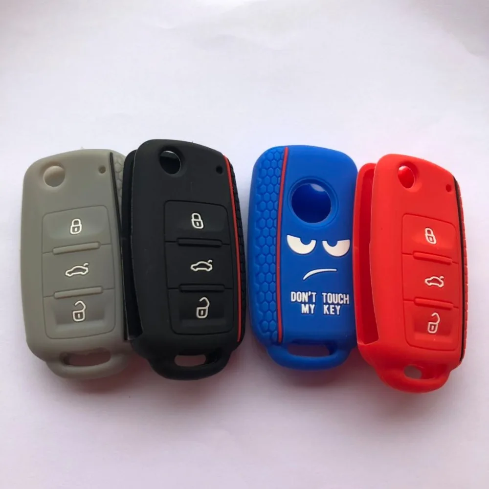 Силиконовый защитный брелок для Volkswagen Bora Beetle EOS Golf Polo Passat Scirocco для Skoda Seat Dont Touch My Key