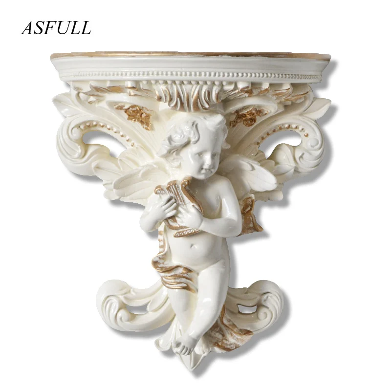 ASFULL European Creative Angel Wall Hanging Resin Shelf for Wall Rack