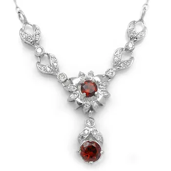 

Collier Qi Xuan_Dark Red Stone Elegance Pendant Necklace_Real Dark Red Necklace_Quality Guaranteed_Manufacturer Directly Sales
