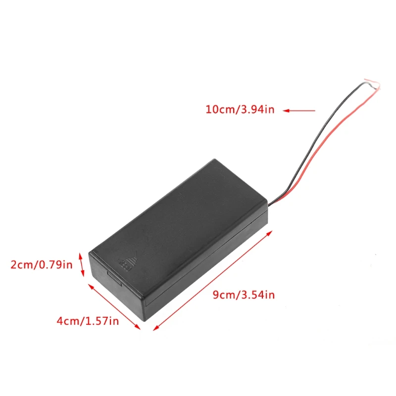 OOTDTY новый контейнер для хранения батарей 3 7 В 2x18650 чехол с выключателем кабеля