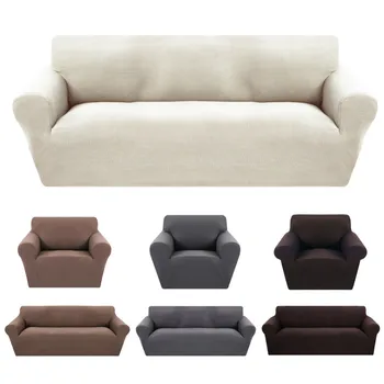 

Elastic Sofa Cover for Living Room Solid Color Spandex Stretch Couch Covers Universal Sofa Slipover Home Decor For 1/2/3 Seater