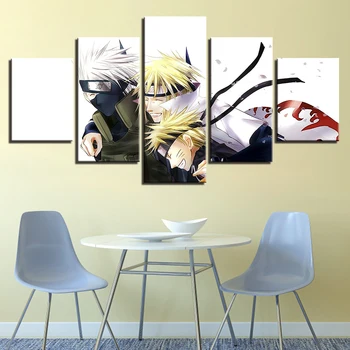 

Modern Canvas HD Printed Living Room 5 Panel Naruto Painting Wall Art Modular Pictures Poster Home Decoration Frame Cuadros