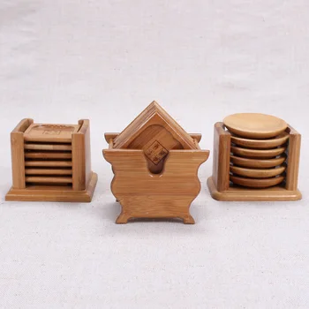 

6pcs/set Quality Bamboo Tea Cup Mat Insulation Mat Tea Accessories Eco-friendly Table Mat Insulation Mat Home Decoration