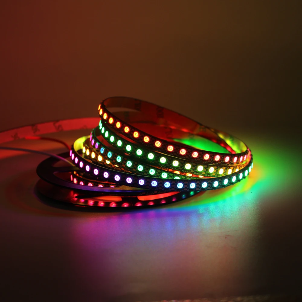 

1m 2m LED Strip Smart RGB 5050 Full color 8mm PCB Pixel IC individually Addressable WS2812B 2812 non waterproof tape light DC 5V