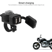 Водонепроницаемое зарядное устройство для мотоцикла, мото руль, двойной usb разъем для зарядки, зарядное устройство, адаптер, аксессуары для мото
