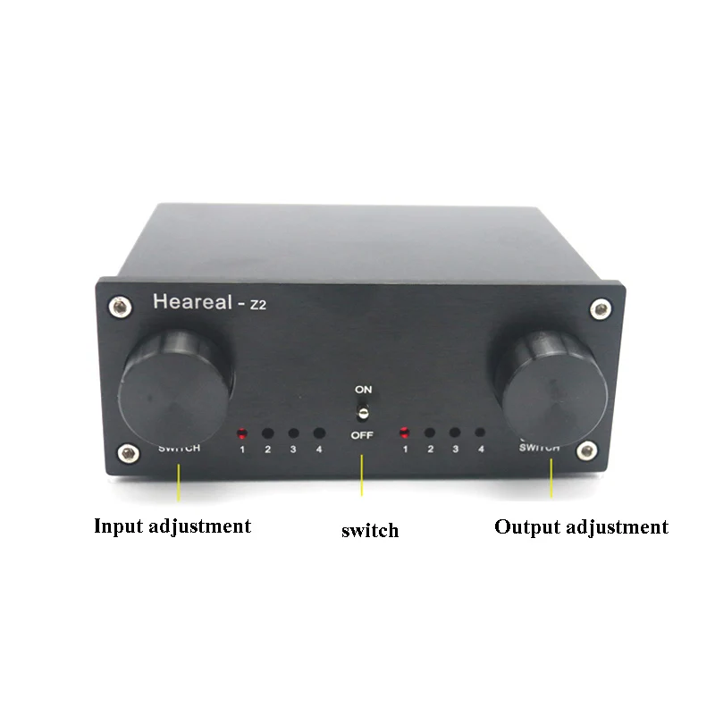 4 Input 4 Output Lossless Audio Signal Switcher Switch Splitter Selector DC 12V for amplifier audio E4-003