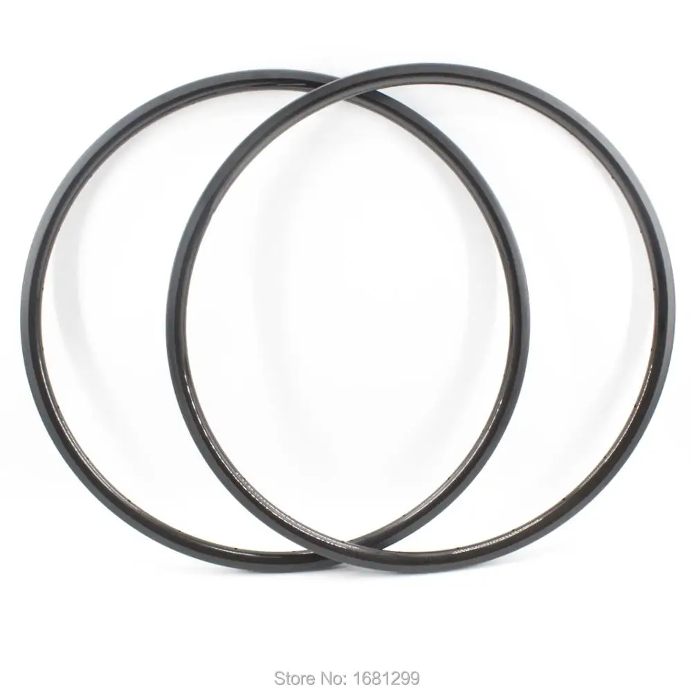 Perfect 2pcs New 26" inch clincher rim mountain bicycle 3K UD 12K full carbon fibre bike wheelset rims MTB 26er 26mm width Free shipping 0