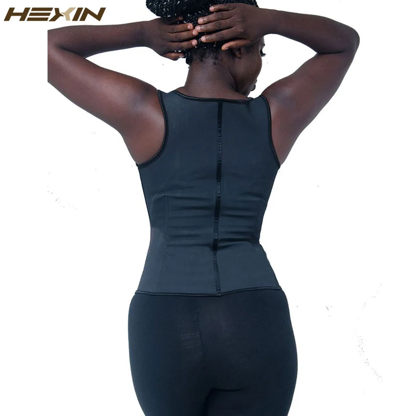 HEXIN Latex Vest Waist Trainer Classic Vest Waist Cincher Black Fajas Reductoras Plus Size Body Shaper Women Shaperwear