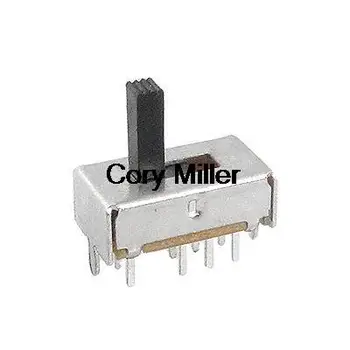 

8 Pin PCB Mount 3 Position DP3T 2P3T Vertical Slide Switch 0.5A 50V DC