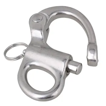 

95mm 304 Stainless Steel Fixed Snap Anchor Shackle Rigging Silver Fixed Eye Bail with Eye Ring for Sailboat