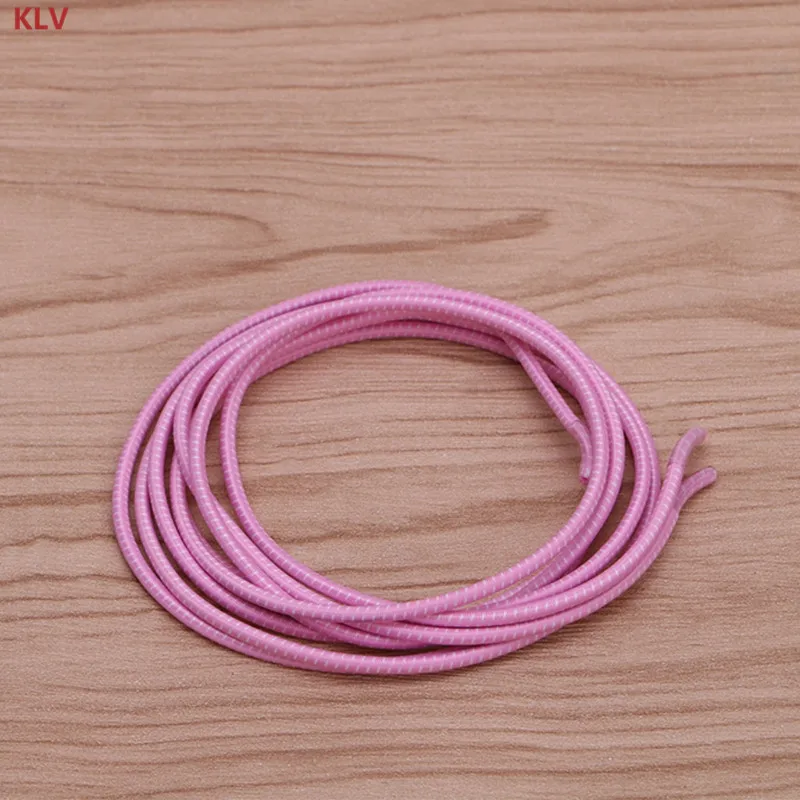 KLV красочные круглые эластичные шнурки пружинный зажим без завязок для взрослых детей