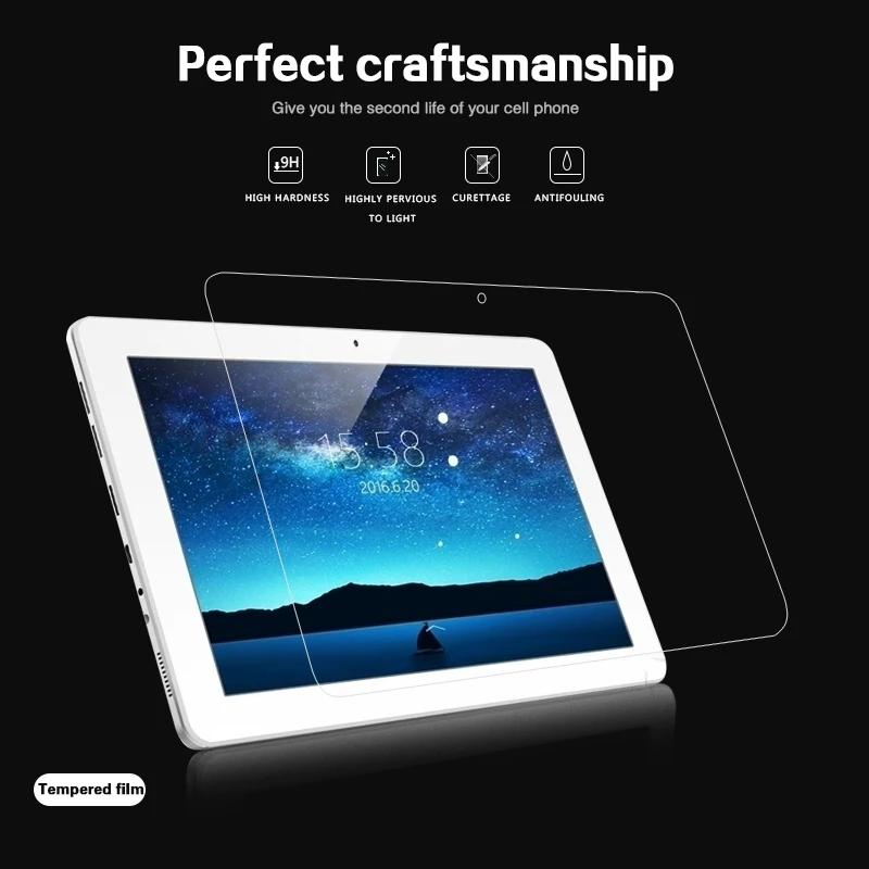 

Ultra-thin Tempered Glass film For Cube Talk 11 / Talk11 u81gt 10.6" Tablet Screen Protector Film + Cleaning Tools