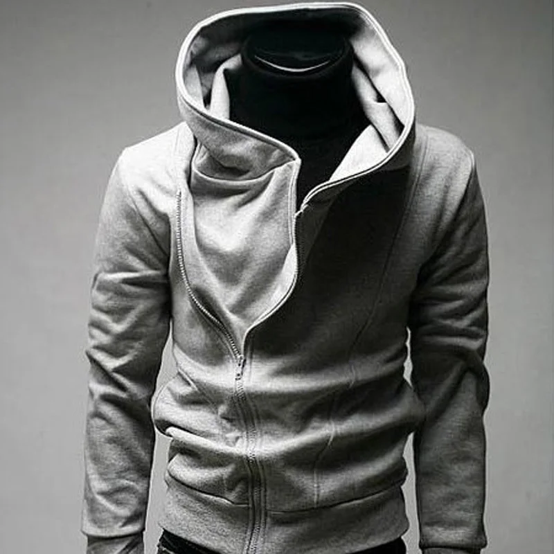 Sudaderas con capucha y cremallera oblicua para hombre, chándales de manga moda de otoño y primavera, 2021, envío gratis|hoodie prices|sweatshirt menshoodie cute - AliExpress